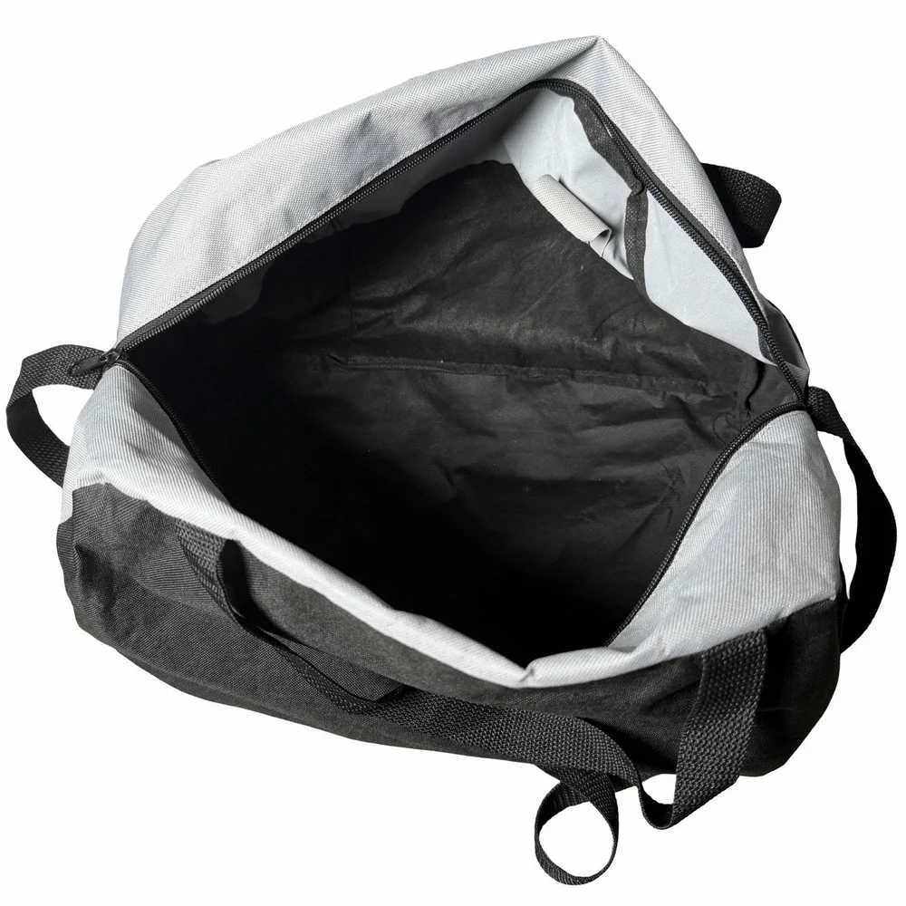 Planet Fitness Duffel Bag Black Gray Gym Workout Travel Shoulder Strap 22